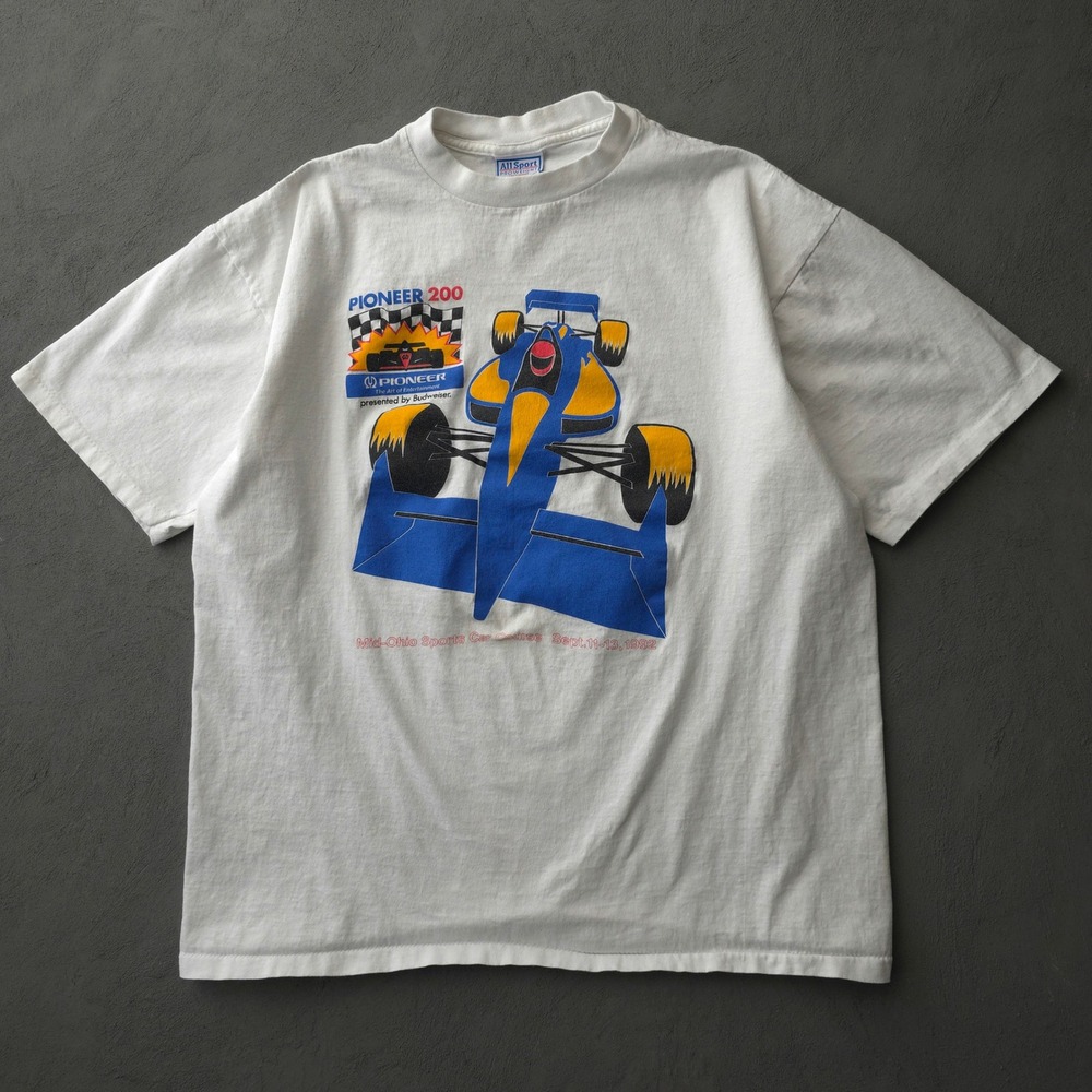 All Sport Pioneer 200 Racing T-Shirt Men XL White Mid-Ohio Sports Car 1992
